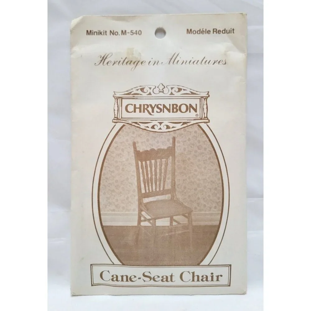 Chrysnbon Cane-Seat Chair Vintage Minikit No M-540 Heritage In Miniatures - Picture 1 of 2